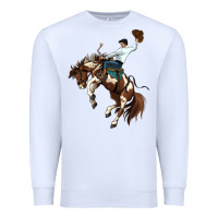 White american paint horse rodeo cowboy Premium Sweatshirt - MaliasSmallBusiness
