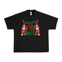 Black Naughty or nice christmas elfs Urban Heavy Tee - FaDigitalArtStudio