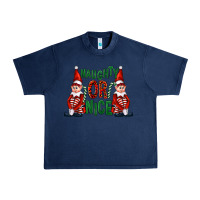 Navy Naughty or nice christmas elfs Urban Heavy Tee - FaDigitalArtStudio