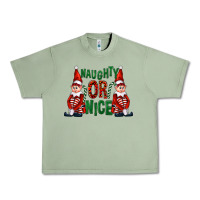 Oil Green Naughty or nice christmas elfs Urban Heavy Tee - FaDigitalArtStudio