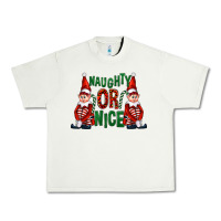 Pistachio Naughty or nice christmas elfs Urban Heavy Tee - FaDigitalArtStudio