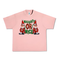 Salmon Naughty or nice christmas elfs Urban Heavy Tee - FaDigitalArtStudio