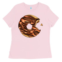 Bubblegum Pink chocolate donut Ladies Tee - AdoDesignShop