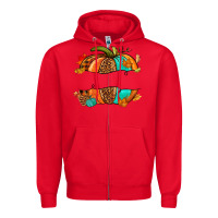 Red custom pumpkin name Zipper Hoodie - NancyCooperArtShop