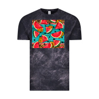 Cloud Black watermelon and sunflowers Vintage Tee - HRA Design Shop
