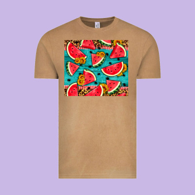 Watermelon And Sunflowers Vintage Tee Designed By Hra Design Shop