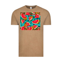 Vintage Coffee watermelon and sunflowers Vintage Tee - HRA Design Shop