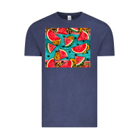 Vintage Denim watermelon and sunflowers Vintage Tee - HRA Design Shop