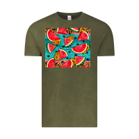 Vintage Olive watermelon and sunflowers Vintage Tee - HRA Design Shop