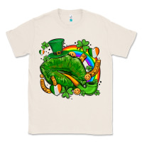 Natural st patricks lips with horseshoe rainbow and shamrocks Classic Tee - AdoDesignShop