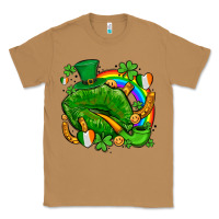 Toasted Coconut st patricks lips with horseshoe rainbow and shamrocks Classic Tee - AdoDesignShop
