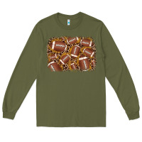 Army Green american football background Long Sleeve Tee - JahusDesignShop