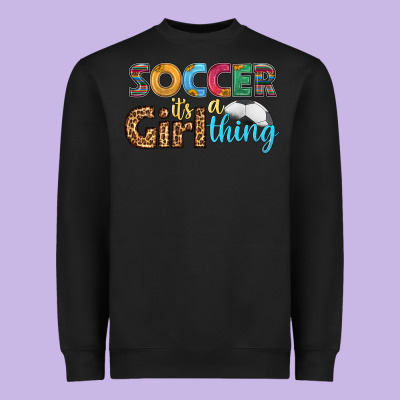 Soccer It's A Girl Thing Heavyweight Sweatshirt Designed By Hra Design Shop