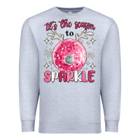 Heather Grey it's the season to sparkle Premium Sweatshirt - MaliasSmallBusiness