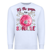 White it's the season to sparkle Premium Sweatshirt - MaliasSmallBusiness