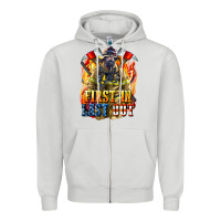 Dove Grey First In last Out American Firefighter Zipper Hoodie - LillyAllenDesigns