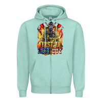 Seafoam First In last Out American Firefighter Zipper Hoodie - LillyAllenDesigns