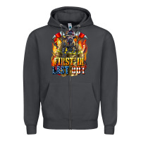 Smoke First In last Out American Firefighter Zipper Hoodie - LillyAllenDesigns