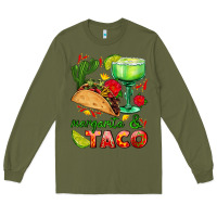 Army Green margarita and taco Long Sleeve Tee - AdoDesignShop