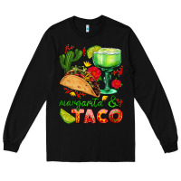 Black margarita and taco Long Sleeve Tee - AdoDesignShop