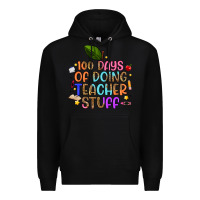 Black 100 days of doing teacher stuff Premium Hoodie - Artiststas
