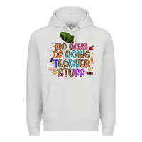 Dove Grey 100 days of doing teacher stuff Premium Hoodie - Artiststas