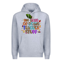 Heather Grey 100 days of doing teacher stuff Premium Hoodie - Artiststas