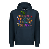 Navy 100 days of doing teacher stuff Premium Hoodie - Artiststas
