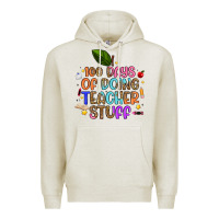 Oatmeal Heather 100 days of doing teacher stuff Premium Hoodie - Artiststas