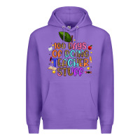 Purple 100 days of doing teacher stuff Premium Hoodie - Artiststas