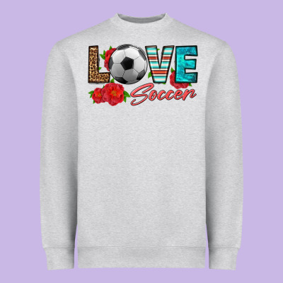 Love Soccer Heavyweight Sweatshirt Designed By Hra Design Shop