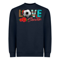 Navy love soccer Heavyweight Sweatshirt - HRA Design Shop