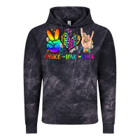 Cloud Black peace love rock Vintage Hoodie - Zillion Design Studio