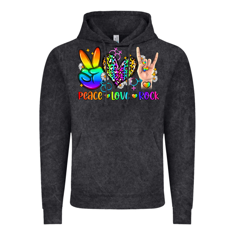 Peace Love Rock Vintage Hoodie by Zillion Design Studio | Teevron