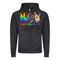 Vintage Black peace love rock Vintage Hoodie - Zillion Design Studio