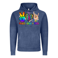 Vintage Denim peace love rock Vintage Hoodie - Zillion Design Studio