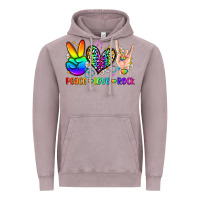 Vintage Zinc peace love rock Vintage Hoodie - Zillion Design Studio