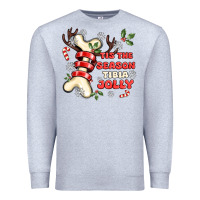 Heather Grey tis the season tıbıa jolly Premium Sweatshirt - MaliasSmallBusiness