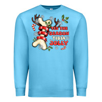Ocean Blue tis the season tıbıa jolly Premium Sweatshirt - MaliasSmallBusiness