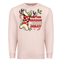 Pale Pink tis the season tıbıa jolly Premium Sweatshirt - MaliasSmallBusiness