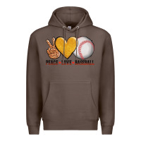 Coffee peace love baseball Premium Hoodie - AdoDesignShop