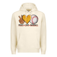 Tofu peace love baseball Premium Hoodie - AdoDesignShop