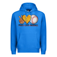 True Royal peace love baseball Premium Hoodie - AdoDesignShop