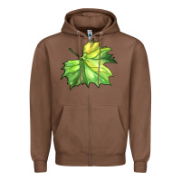 Chestnut green leaf Zipper Hoodie - BarkalooDesign