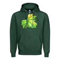 Sports Green green leaf Zipper Hoodie - BarkalooDesign