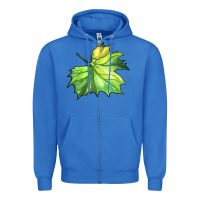 True Royal green leaf Zipper Hoodie - BarkalooDesign