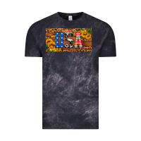 Cloud Black usa sunflowers license plate Vintage Tee - HRA Design Shop