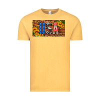 Vintage Mustard usa sunflowers license plate Vintage Tee - HRA Design Shop