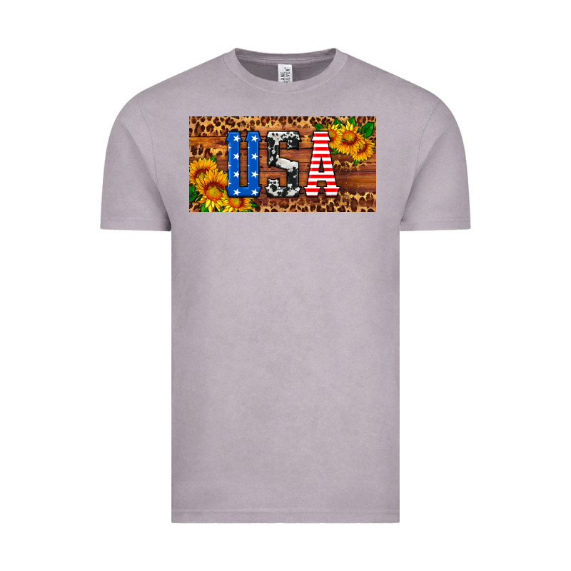 Usa Sunflowers License Plate Vintage Tee by HRA Design Shop | Teevron