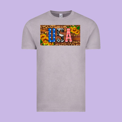 Usa Sunflowers License Plate Vintage Tee Designed By Hra Design Shop